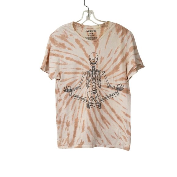 Chemistry Tops - Chemistry Yoga Skeleton Tie Dye T Shirt